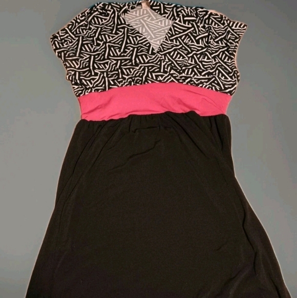 jonathan martin Dresses & Skirts - Vintage Jonathan Martin Monochrome Patterned Dress Size 6 Stretch